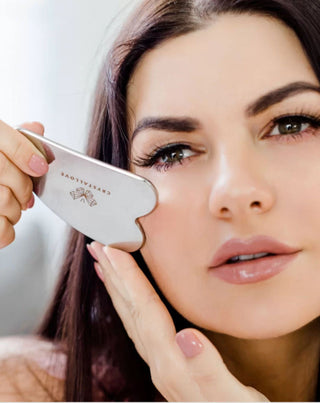 Kryo Ice Gua Sha Crystallove obličejová masážní deska z nerezové oceli - 2