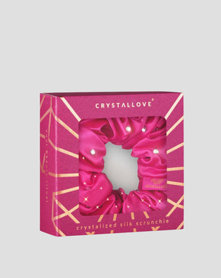 Hedvábné čelenky do vlasů s krystaly – hot pink Crystallove - 4