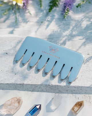 Hřeben na masáž pokožky hlavy a těla z nerezové oceli Cryo ice comb Crystallove_4 - 4