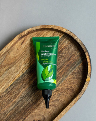 Trichologický čisticí peeling na pokožku hlavy s extraktem z bazalky a ovocnou kyselinou Element - 2