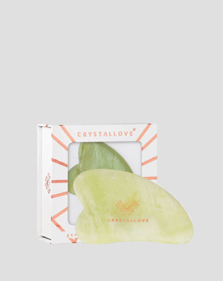 Gua sha masážní talíř na obličej s nefritem, křišťálový kámen mládí - 1