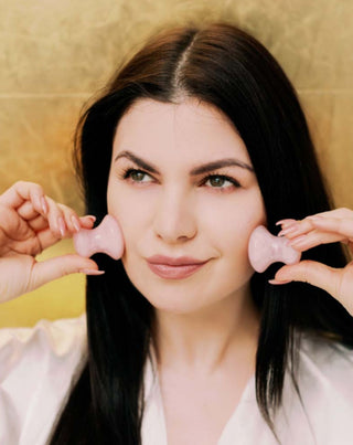 Masážní houbička obličeje z přírodního růženínu Crystallove - 2