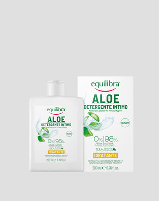 Hydratační gel pro intimní hygienu na bázi aloe vera bez parabenů a SLS Equilibra - 1