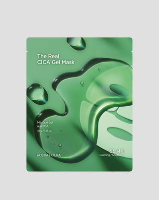 Hydrogelová celonoční hloubkově zklidňující maska The Real Gel Mask Cica Holika Holika - 1