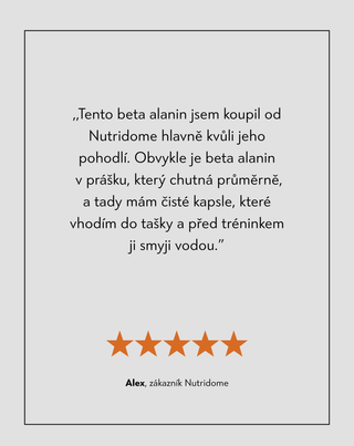Beta-alanin 700 mg pro výkonnost a snížení svalové únavy Nutridome, 60 kapslí - 5