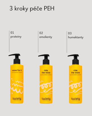 Sada PEH kondicionérů, proteiny, změkčovadla, zvlhčovače Twisty - 3