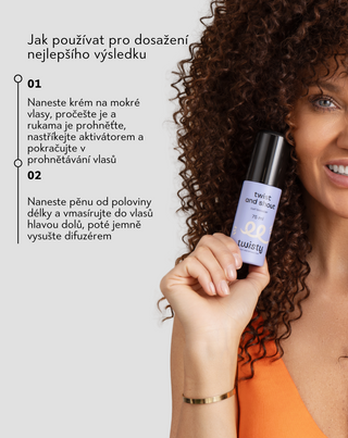 Sada krém + pěna + booster pro péči a styling kudrnatých a vlnitých vlasů Twisty - 4