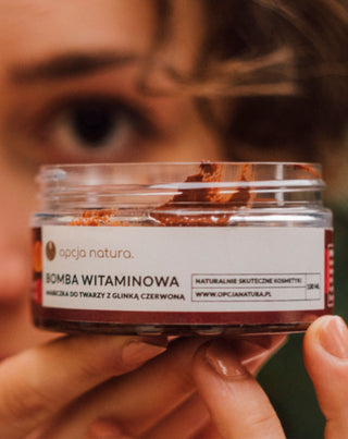 Obličejová a tělová vitamínová bomba s červeným jílem 100% přírodní varianta Natura - 2