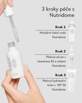 Vitamin B3 10% a zinek 1% pleťové sérum na akné Nutridome