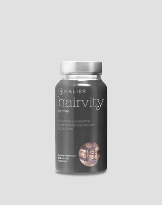 Tablety proti vypadávání vlasů pro muže na plešatění Hairvity Men Halier 60 kapslí - 1