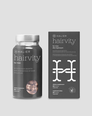 Tablety proti vypadávání vlasů pro muže na plešatění Hairvity Men Halier 60 kapslí - 5