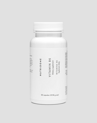 Vitamin B6 pyridoxin 6 mg v kapslích, nervová soustava a regulace hormonální aktivity 60 ks Nutridome