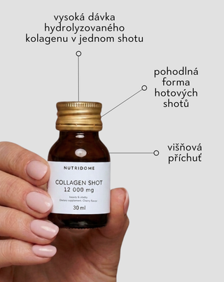 Kolagenové shoty v tekuté formě 12 000 mg s vitaminy, doplněk stravy Nutridome 30 × 30 ml - 4