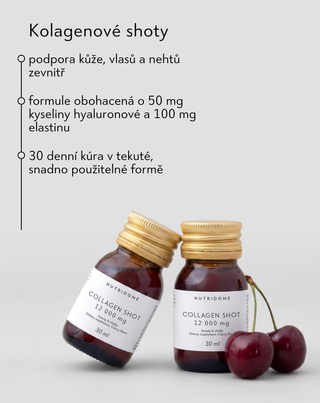 Kolagenové shoty v tekuté formě 12 000 mg s vitaminy, doplněk stravy Nutridome 30 × 30 ml - 2