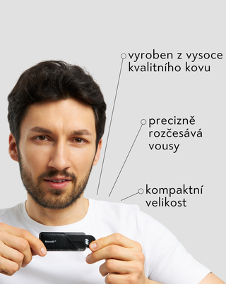 Kovový hřeben na vousy všech typů a délek Monolit - 2