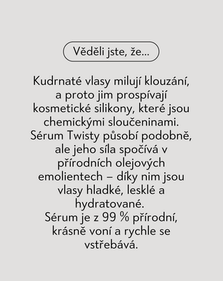 Sérum na kudrnaté vlasy pro roztřepené konečky, proti krepatění vlasů Twisty - 3