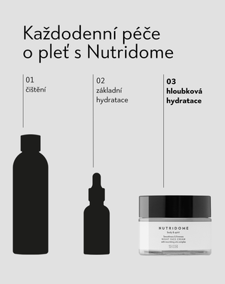 Vyhlazující a zpevňující noční krém s kyselinou hyaluronovou Nutridome - 4