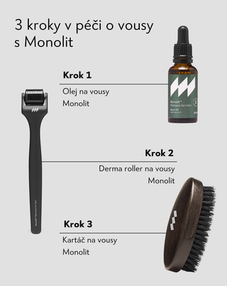 Kartáč na vousy z bukového dřeva s přírodními kančími štětinami Monolit - 4