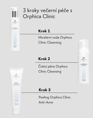 Pleťový peeling s niacinamidem, panthenolem, BHA a mikrogranulemi Anti-Acne Orphica Clinic 100 ml - 4