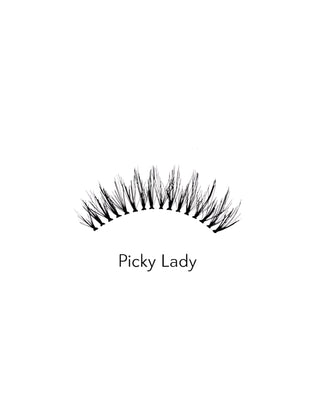 2D umělé řasy pro vícenásobné použití, lehké a měkké Picky Lady Bamm!Lashes - 2