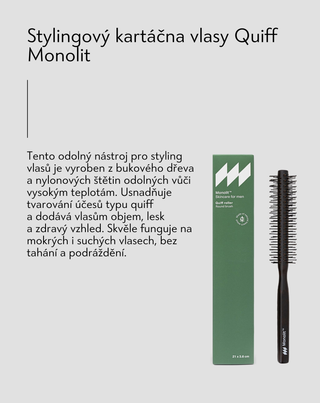 Kartáč pro styling vlasů Quiff z bukového dřeva Monolit