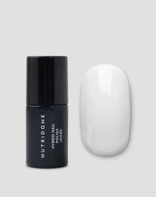 Hybridní lak na nehty UV/LED White Classic 001 Nutridome