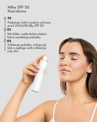 Nutridome lehká mlha na obličej SPF 50 UVB, UVA ochrana ve spreji - 2