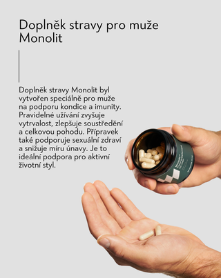 Tablety pro muže na podporu fyzické a duševní výkonnosti a imunity Monolit 60 kapslí - 3