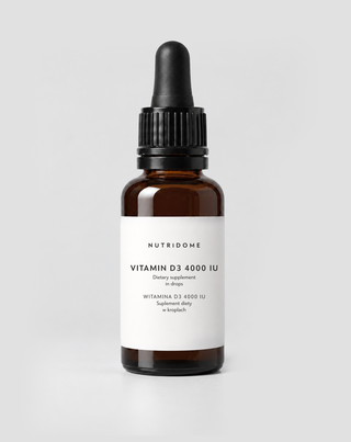 Vitamin D3 v kapkách 4000 IU/den pro imunitu a pevné kosti, s vitaminem E, 30 ml, Nutridome