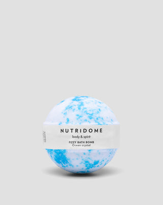 Hydratační šumivá koule do koupele Nutridome s vyživujícími oleji Oceánový krystal - 1
