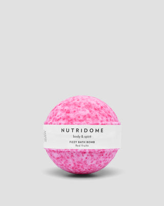 Hydratační šumivá koule do koupele Nutridome s vyživujícími oleji Červené ovoce - 3