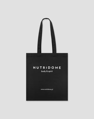 Bavlněná ekologická nákupní taška s potiskem černá Nutridome - 1