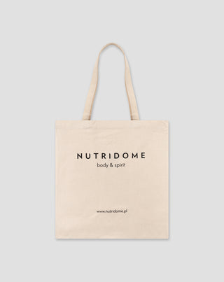 Bavlněná ekologická nákupní taška s potiskem ecru Nutridome - 1