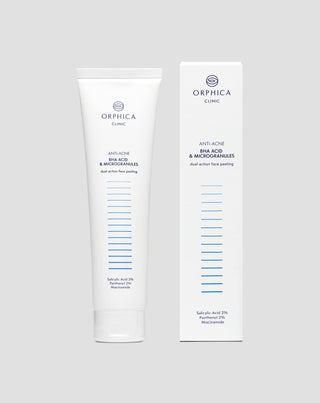 Pleťový peeling s niacinamidem, panthenolem, BHA a mikrogranulemi Anti-Acne Orphica Clinic 100 ml - 5
